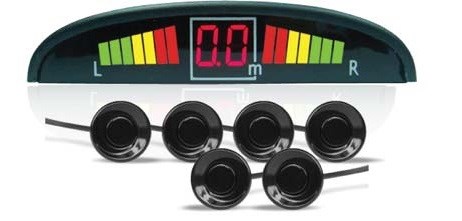 Парктроник PS-126U (6 датчиков+коннекторы, цветной светодиодный дисплей с цифровым табло) - фото 24745