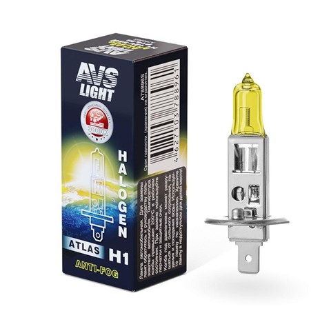 Лампа автомобильная галогенная AVS Atlas Anti-fog H1 12V 55W 1шт. - фото 29322