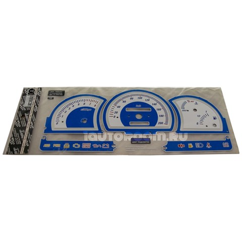 Накладка на панель приборов Daewoo Nexia с тахометром синяя - фото 29381