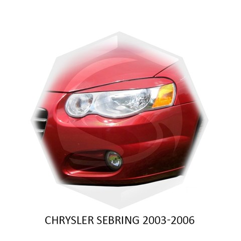 Реснички на фары Chrysler Sebring II рестайл 2003 – 2007 Carl Steelman - фото 29954