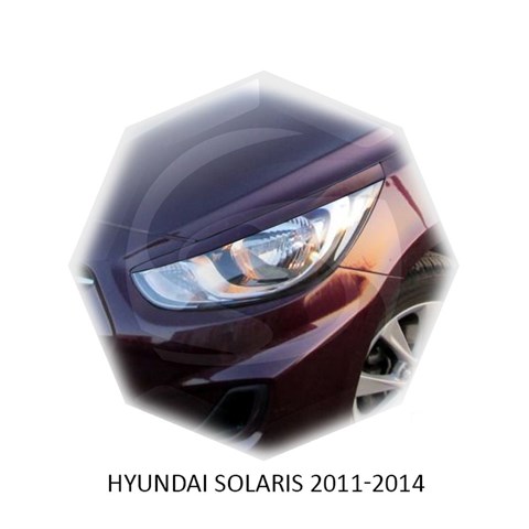 Реснички на фары Hyundai Solaris 2010 – 2014 Carl Steelman - фото 30000