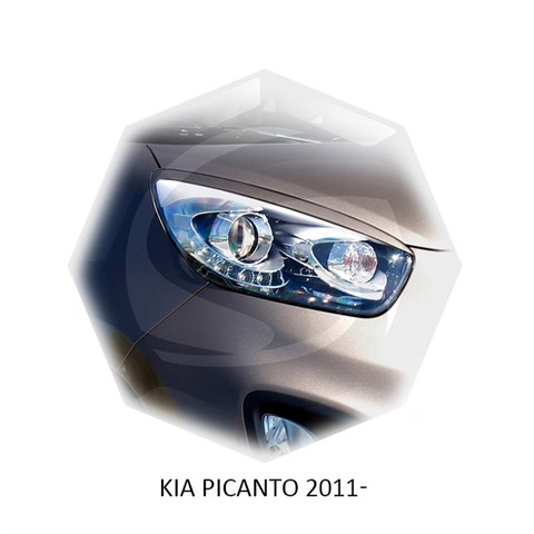 Реснички на фары Kia Picanto II 2011 – 2017 Carl Steelman - фото 30010