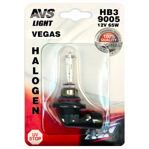 Автолампа галогенная AVS Vegas HB3/9005 12V 60W в блистере 1шт. - фото 30106