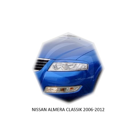 Реснички на фары Nissan Almera Classic N17 2006 – 2013 Carl Steelman - фото 30216