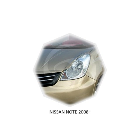 Реснички на фары Nissan Note I рестайл 2009 – 2013 Carl Steelman - фото 30227
