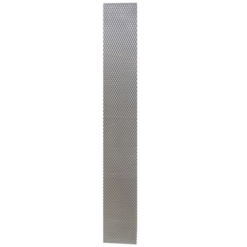 Сетка алюминиевая в бампер 100х15 см ромб средняя ячейка серебристая - фото 30462