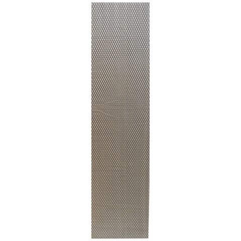 Сетка алюминиевая в бампер 100х25 см ромб средняя ячейка серебристая - фото 30474