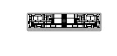 Рамка под номерной знак карбон (светлый)AVS RN-05