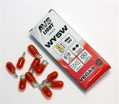 Автолампа габаритов и стоп сигналов AVS Vegas WY5W 12V 5W 10шт. A78167S