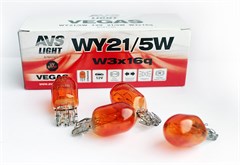 Автолампа габаритов и стоп сигналов AVS Vegas WY21/5W 12V 5W 10шт. A78174S