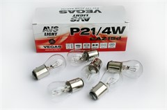Автолампа габаритов и стоп сигналов AVS Vegas P21/4W 12V 4W 10шт. A78339S