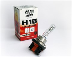 Автолампа галогенная AVS Vegas H15 12V 15/55W 1шт.