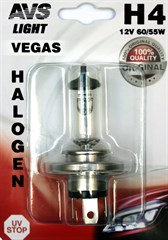 Автолампа галогенная AVS Vegas H4 12V 55W в блистере 1шт.