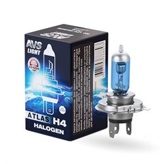 Галогенная автолампа AVS Atlas H4 12V 55W 1шт.